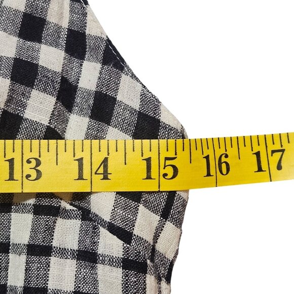 Free People Nodia Black & White Gingham Wrap Dress 2 Spring Summer Beach - Picture 10 of 15